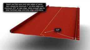 How to Install Standing Seam Metal Roofing - Hemmed Eave and Rake.