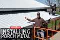 Installing Metal Roof and Ceiling on