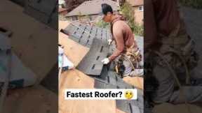 Fastest Roofer? 🤔 #shorts #tools #roofershelper #roof #roofer #roofing