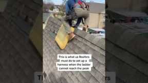 This Is What Roofers Do When The Ladder Is Too Short…
