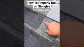 How to properly nail shingles. #shorts #roof #roofer #roofing #roofershelper #contractor #howto