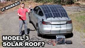 Adding a solar roof to a Tesla Model 3...