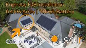 6.4kW Enphase IQ8 Solar Installation - GSE In-Roof - 10kWh IQ5P Batteries | Solr Energy