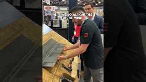 Testing IKO shingle wind strength 😅 #tool #contractor #diy #roofing