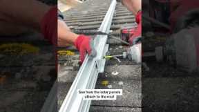 See how solar panels attach to the roof #solarpower #solarpv #solar