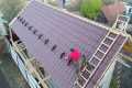 Crazy Man Building Amazing Metal Roof 