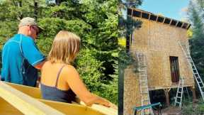 Installing the Metal Roofing On Our Tower Tiny Home (It's a bit SKETCHY)
