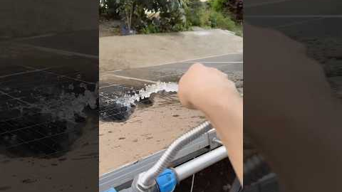 How do you clean solar panels?  #solarsystem #solarpanel #cleaningsolarpanels