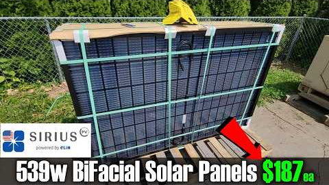 WHOA 415w/539w BiFacial Solar Panels for $187ea Assembled is USA!!