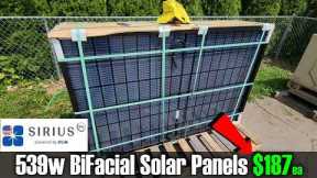WHOA 415w/539w BiFacial Solar Panels for $187ea Assembled is USA!!