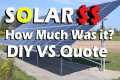 My DIY Solar Panel System Total Cost