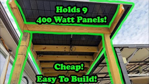 Solar Panel Pergola For Mounting Solar Panels!  Hyperion By Runergy 400W Panels