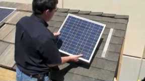 DIY SOLAR PANEL INSTALL SHINGLE ROOF FREE POWER HIGH POWERED SOLAR SYSTEM