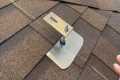 Solar panels mounting set on shingle