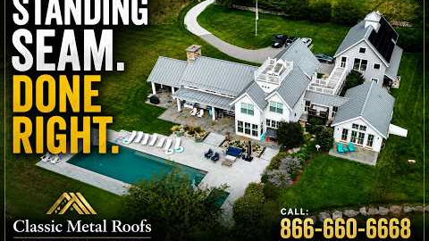 Standing Seam Metal Roof on a Luxury Home | Classic Metal Roofs